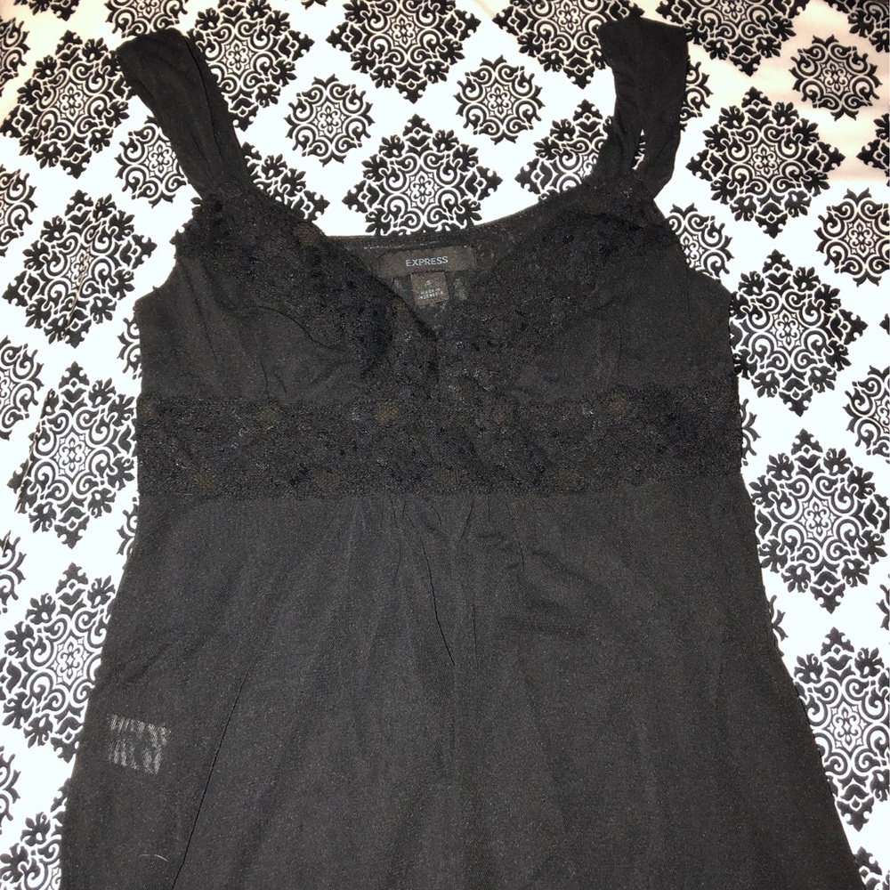 Black express tank top